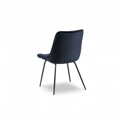 Chaise velours Yuma Bleu Foncé Pieds Métal Noir BOUTICA DESIGN MIC_CH_2_F9_YUMA7