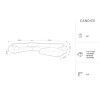 Canapé d'angle panoramique gauche velours Candice Gris Clair BOUTICA DESIGN MIC_UL_L_131_F1_CANDICE6