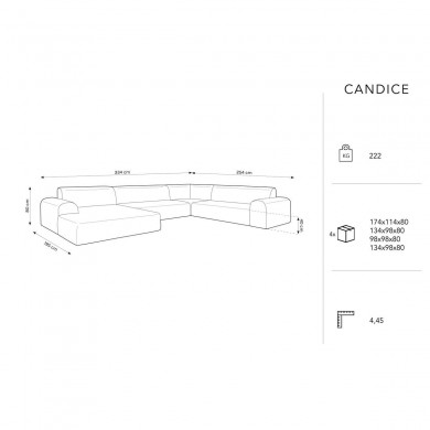 Canapé d'angle panoramique droit velours Candice Noir BOUTICA DESIGN MIC_UR_L_131_F1_CANDICE8