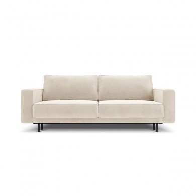 Canapé convertible avec coffre Caro Beige Clair Velours BOUTICA DESIGN MIC_3SF_51_F1_CARO1