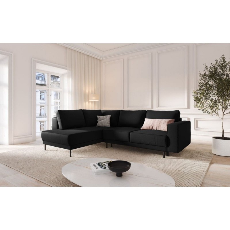 Canapé d'angle gauche convertible Caro Noir BOUTICA DESIGN MIC_LCF_78_F1_CARO6