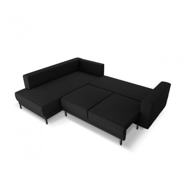 Canapé d'angle gauche convertible Caro Noir BOUTICA DESIGN MIC_LCF_78_F1_CARO6