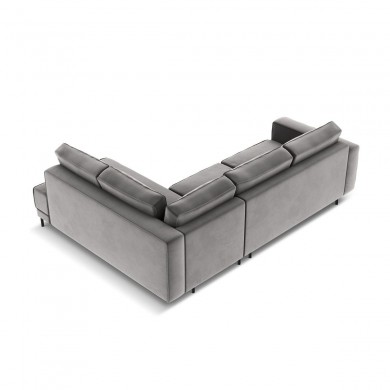 Canapé convertible velours droit Caro Gris Clair BOUTICA DESIGN MIC_RCF_51_F1_CARO4