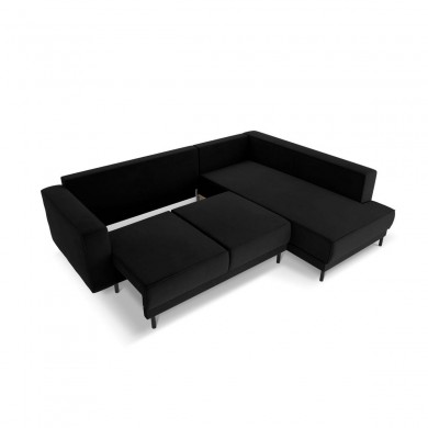 Canapé convertible velours droit Caro Noir BOUTICA DESIGN MIC_RCF_51_F1_CARO6