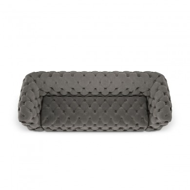 Canapé velours Iggy Gris Clair 4 Places BOUTICA DESIGN MIC_4S_51_F1_IGGY4