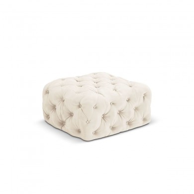 Pouf velours Iggy Beige Clair BOUTICA DESIGN MIC_POUF_51_F1_IGGY1