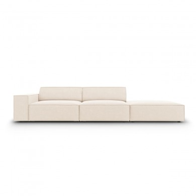 Canapé droit velours Jodie Beige Clair BOUTICA DESIGN MIC_3SOR_51_F1_JODIE1