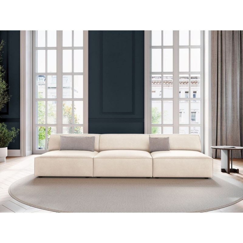 Canapé velours Jodie Beige Clair L240cm BOUTICA DESIGN MIC_3SO_51_F1_JODIE1