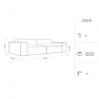 Canapé velours Jodie Vert Bouteille L204cm BOUTICA DESIGN MIC_3S_51_F1_JODIE3