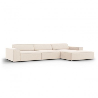 Canapé d'angle droit velours Jodie Beige Clair BOUTICA DESIGN MIC_RC_51_F1_JODIE1