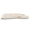 Canapé d'angle droit velours Jodie Beige Clair BOUTICA DESIGN MIC_RC_51_F1_JODIE1