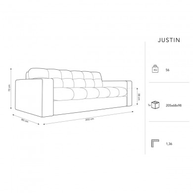 Canapé Justin Beige Clair 3 Places BOUTICA DESIGN MIC_3S_99_F1_JUSTIN1