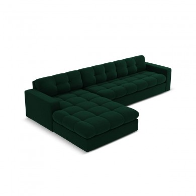 Canapé d'angle gauche velours Justin Vert Bouteille 4 Places BOUTICA DESIGN MIC_LC_S_51_F1_JUSTIN2