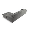 Canapé d'angle droit velours Justin Gris Clair 4 Places BOUTICA DESIGN MIC_RC_S_51_F1_JUSTIN4