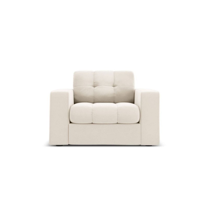 Fauteuil velours Justin Beige Clair BOUTICA DESIGN MIC_ARM_51_F1_JUSTIN1