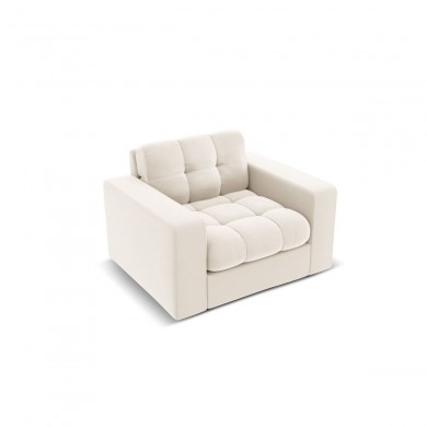 Fauteuil velours Justin Beige Clair BOUTICA DESIGN MIC_ARM_51_F1_JUSTIN1