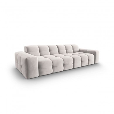 Canapé velours Kendal Gris Clair 4 Places BOUTICA DESIGN MIC_4S_121_F1_KENDAL1