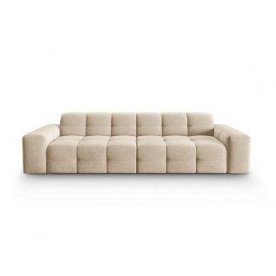 Canapé velours Kendal Beige Clair 4 Places BOUTICA DESIGN MIC_4S_121_F1_KENDAL4