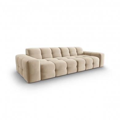 Canapé velours Kendal Beige Clair 4 Places BOUTICA DESIGN MIC_4S_121_F1_KENDAL4