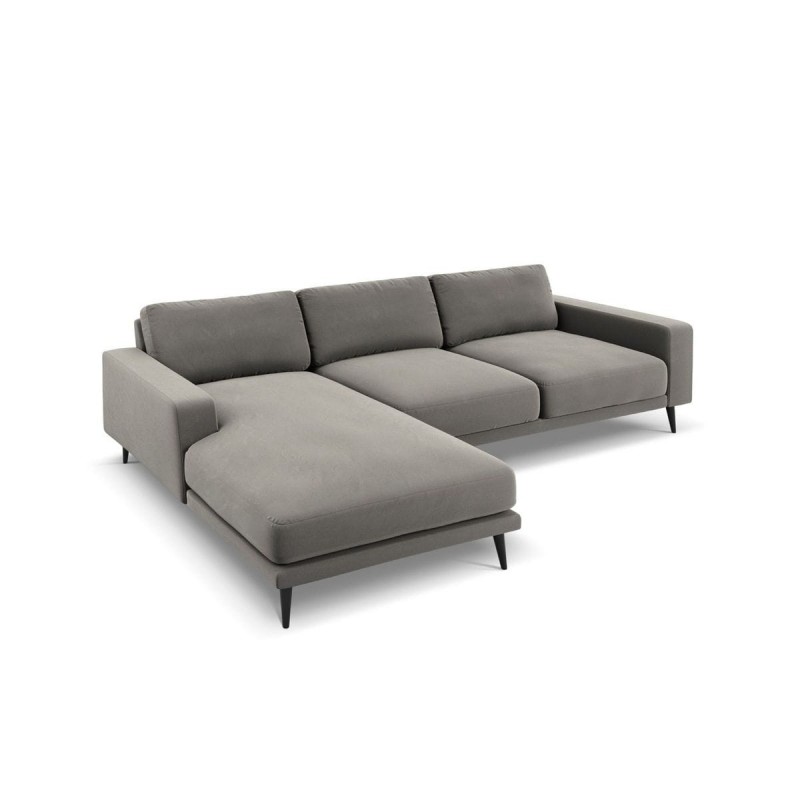 Canapé d'angle gauche velours Kylie Gris Clair L232cm BOUTICA DESIGN MIC_LC_51_F1_KYLIE4