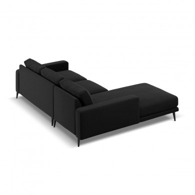 Canapé d'angle gauche velours Kylie Noir L232cm BOUTICA DESIGN MIC_LC_51_F1_KYLIE6