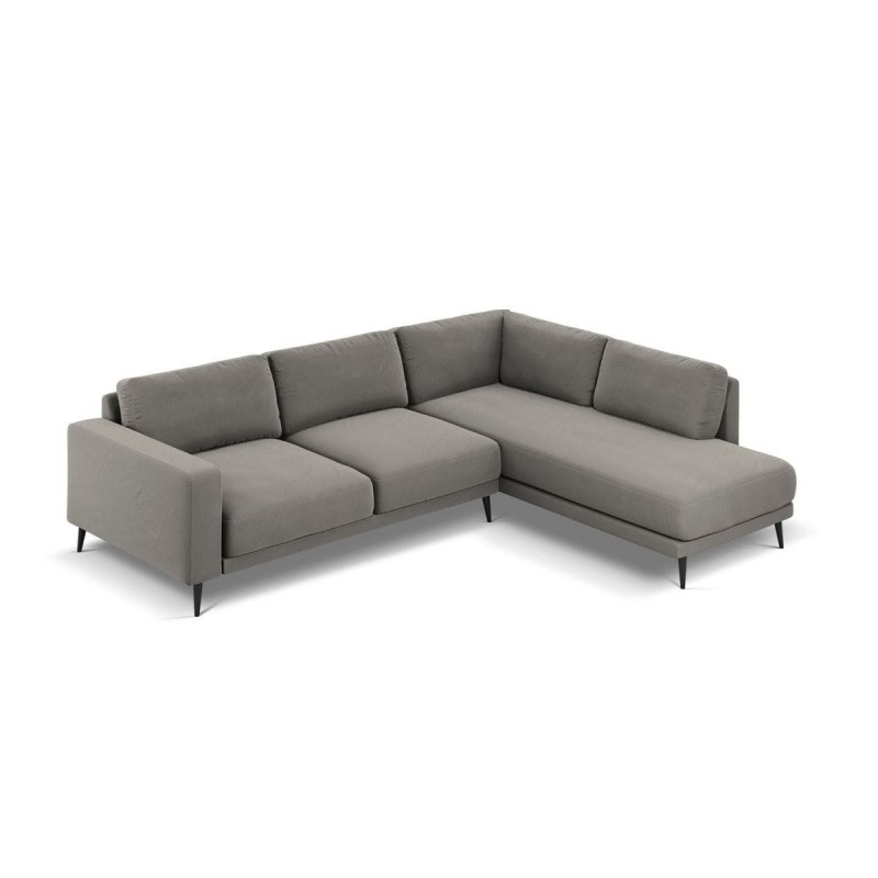 Canapé d'angle droit velours Kylie Gris Clair L251cm BOUTICA DESIGN MIC_RC_L_51_F1_KYLIE4