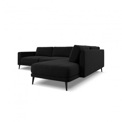 Canapé d'angle droit velours Kylie Noir L251cm BOUTICA DESIGN MIC_RC_L_51_F1_KYLIE6