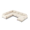 Canapé panoramique gauche velours Kylie Beige Clair BOUTICA DESIGN MIC_UL_51_F1_KYLIE1