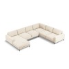 Canapé panoramique droit velours Kylie Beige Clair BOUTICA DESIGN MIC_UR_51_F1_KYLIE1