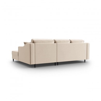 Canapé d'angle droit convertible avec coffre Lisa Beige Clair BOUTICA DESIGN MIC_RCF_121_F1_LISA1