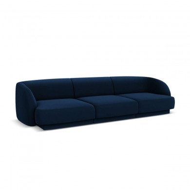 Canapé velours Miley Bleu Roi 3 Places BOUTICA DESIGN MIC_3S_51_F1_MILEY2