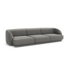 Canapé velours Miley Gris Clair 3 Places BOUTICA DESIGN MIC_3S_51_F1_MILEY3