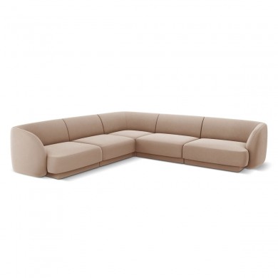 Canapé d'angle symétrique velours Miley Cappuccino L252cm BOUTICA DESIGN MIC_COR_51_F1_MILEY6