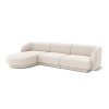 Canapé d'angle gauche velours Miley Beige Clair 4 Places BOUTICA DESIGN MIC_LC_51_F1_MILEY1