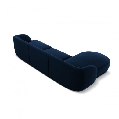 Canapé d'angle gauche velours Miley Bleu Roi 4 Places BOUTICA DESIGN MIC_LC_51_F1_MILEY2