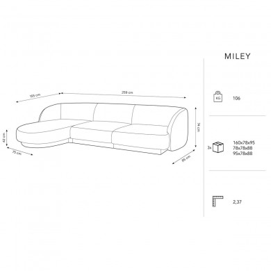 Canapé d'angle gauche Miley Cappuccino 4 Places BOUTICA DESIGN MIC_LC_51_F1_MILEY6