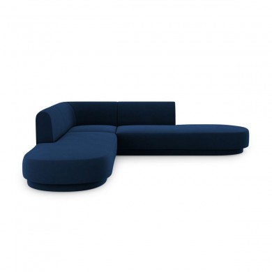 Canapé d'angle symétrique velours Miley Bleu Roi L220cm BOUTICA DESIGN MIC_RCORO_51_F1_MILEY2