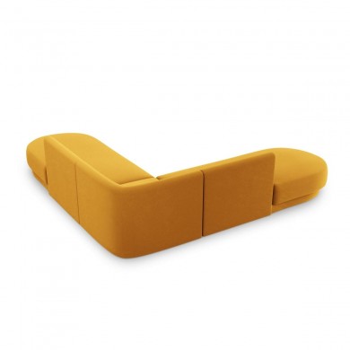 Canapé d'angle symétrique velours Miley Jaune L220cm BOUTICA DESIGN MIC_RCORO_51_F1_MILEY7