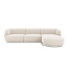 Canapé d'angle droit velours Miley Beige Clair 4 Places BOUTICA DESIGN MIC_RC_51_F1_MILEY1