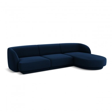 Canapé d'angle droit velours Miley Bleu Roi 4 Places BOUTICA DESIGN MIC_RC_51_F1_MILEY2