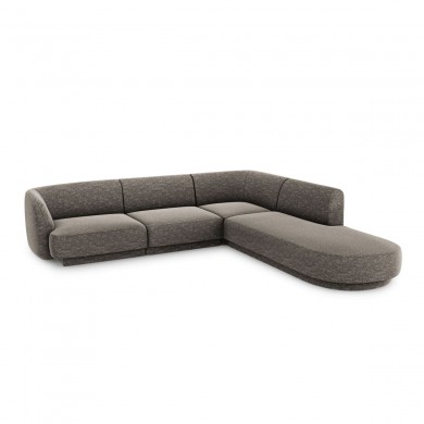 Canapé arrondi d'angle droit Miley Gris 6 Places BOUTICA DESIGN MIC_RRCO_140_F1_MILEY6