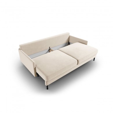 Canapé convertible avec coffre velours Scott Beige Clair BOUTICA DESIGN MIC_3SF_51_F1_SCOTT1