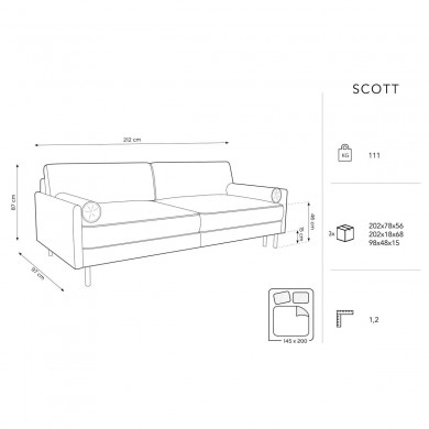 Canapé convertible avec coffre velours Scott Gris Clair BOUTICA DESIGN MIC_3SF_51_F1_SCOTT5