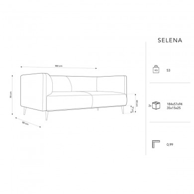 Canapé velours Selena Vert Bouteille 2 Places BOUTICA DESIGN MIC_2S_51_F1_SELENA2