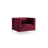 Fauteuil velours Annite Rouge Foncé Pieds Métal Doré BOUTICA DESIGN MIC_ARM_B1_2_ANNITE3