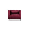 Fauteuil velours Annite Rouge Foncé Pieds Métal Chromé Noir BOUTICA DESIGN MIC_ARM_B2_2_ANNITE3