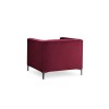 Fauteuil velours Annite Rouge Foncé Pieds Métal Chromé Noir BOUTICA DESIGN MIC_ARM_B2_2_ANNITE3