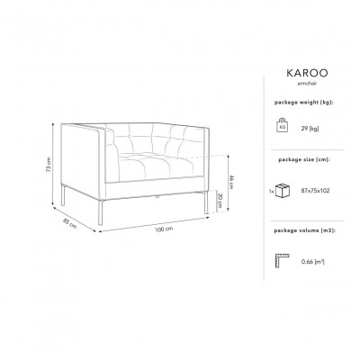 Fauteuil velours Karoo Vert Pieds Métal Doré BOUTICA DESIGN MIC_ARM_51_F1_KAROO3