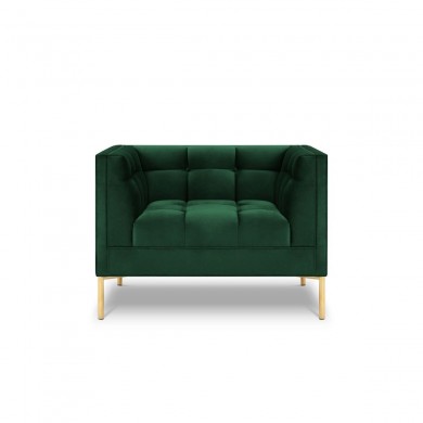 Fauteuil velours Karoo Vert Bouteille Pieds Métal Doré BOUTICA DESIGN MIC_ARM_51_F1_KAROO4