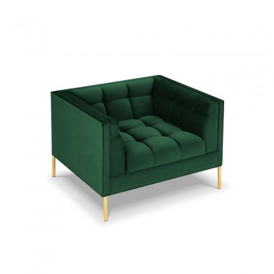 Fauteuil velours Karoo Vert Bouteille Pieds Métal Doré BOUTICA DESIGN MIC_ARM_51_F1_KAROO4